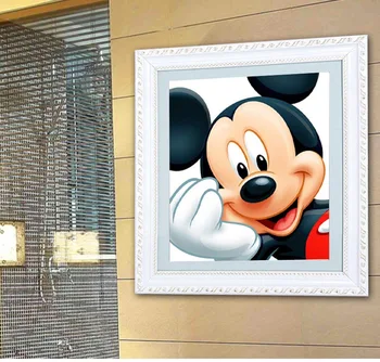 

5d Diy Full Diamond Painting Kit Square Diamond Rhinestones Cross Stitch Kit Diamond Embroidery Mosaic Cartoon Mickey Needlework