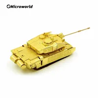 Microworld 3D Styling Tank Puzzle Toys Challenger 2 Tank Model Kits DIY Metal Jigsaw Teen Birthdays Gifts For Desktop Decoration 2