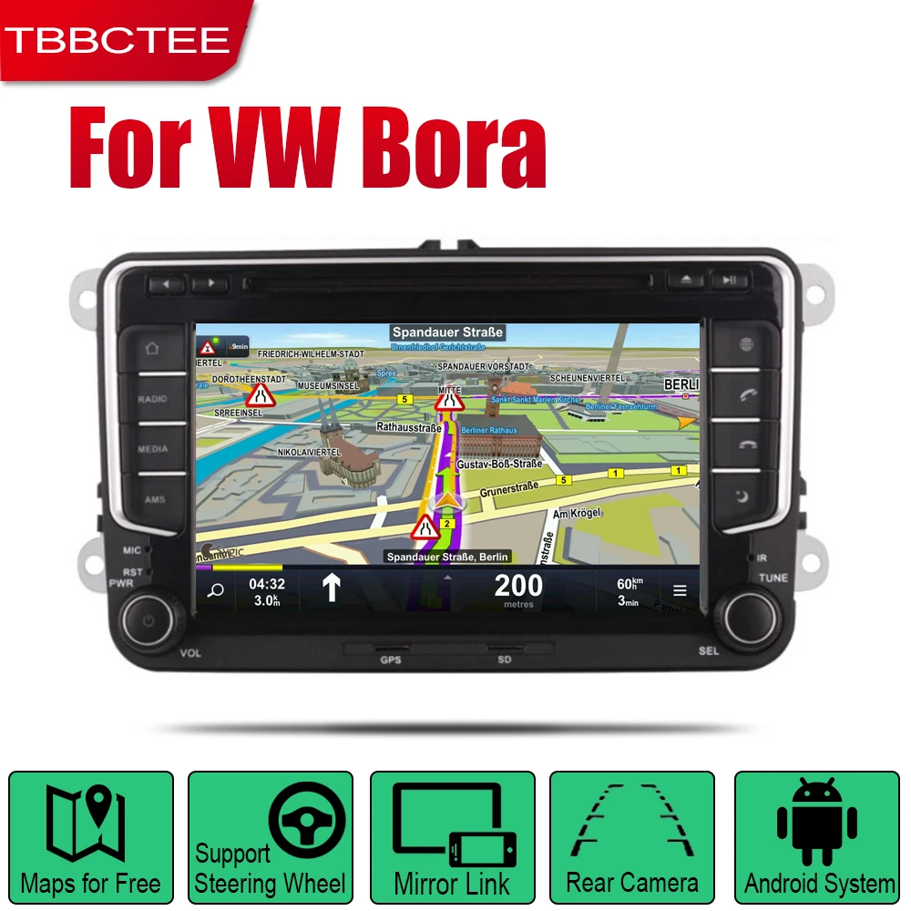 Android Car DVD GPS Navi for Volkswagen VW Bora 2005~2018 player Navigation WiFi Bluetooth Mulitmedia system audio stereo | Автомобили и