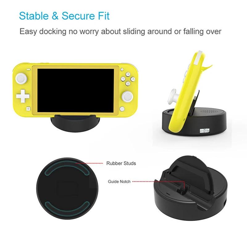 Подставка для зарядки кулер Внешний USB порт контроллера для nintendo Switch Lite Mini