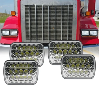 

4pcs 5x7 6x7 Inch Square Led Light Rectangular Headlight For Jeep Wrangler XJ MJ Truck 4x4 For Off Road 5x7 Headlight H6054
