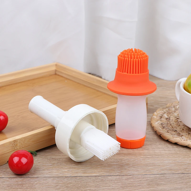 2 Type Silicone Heat Resisting Oil Bottle Brushes Cooking Accessories Barbecue Tool Portable Basting Brush Kitchen Gadgets