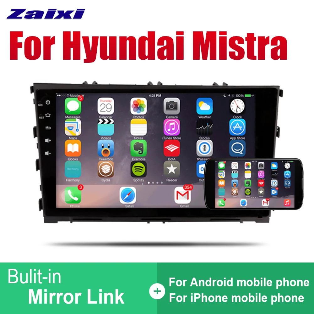 ZaiXi Android 2 Din Авто радио для Hyundai Mistra 2013~ автомобильный мультимедийный плеер gps навигационная система Радио стерео
