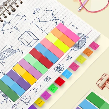 

3 Sets Multicolor Sticky Note Multipurpose 12-Color Index Tab Page Maker PET Material Label Sticker Universal For Office School