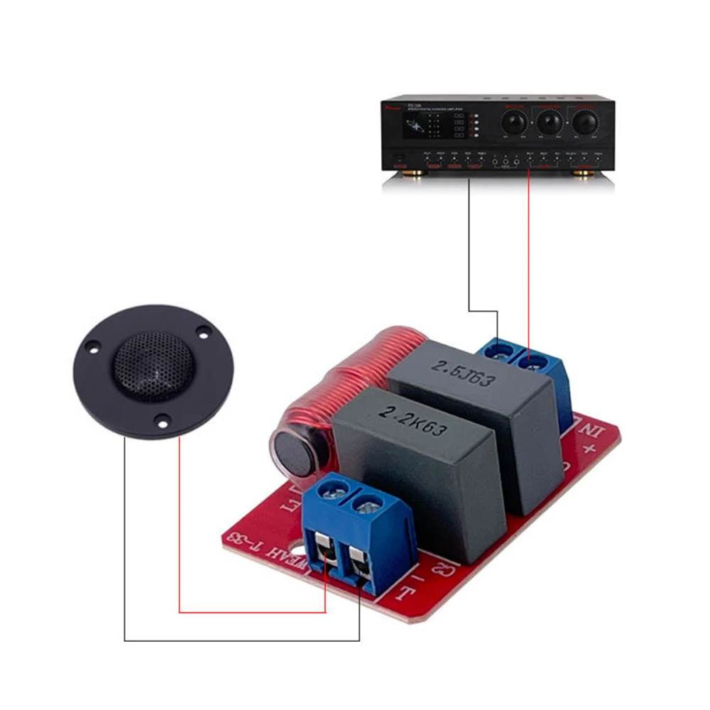 Pure Tweeter Crossover 80W Speakers Frequency Divider HiFi Home Theater Car Audio Upgrade Treble Speaker 1Pcs tweeter speaker