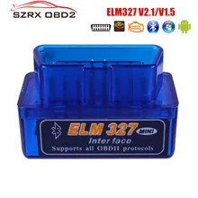 Лучшее качество ELM327 V2.1/V1.5 Bluetooth OBD2 диагностический инструмент для Android/Symbian Torque Super MINI ELM 327 для OBDII протоколов