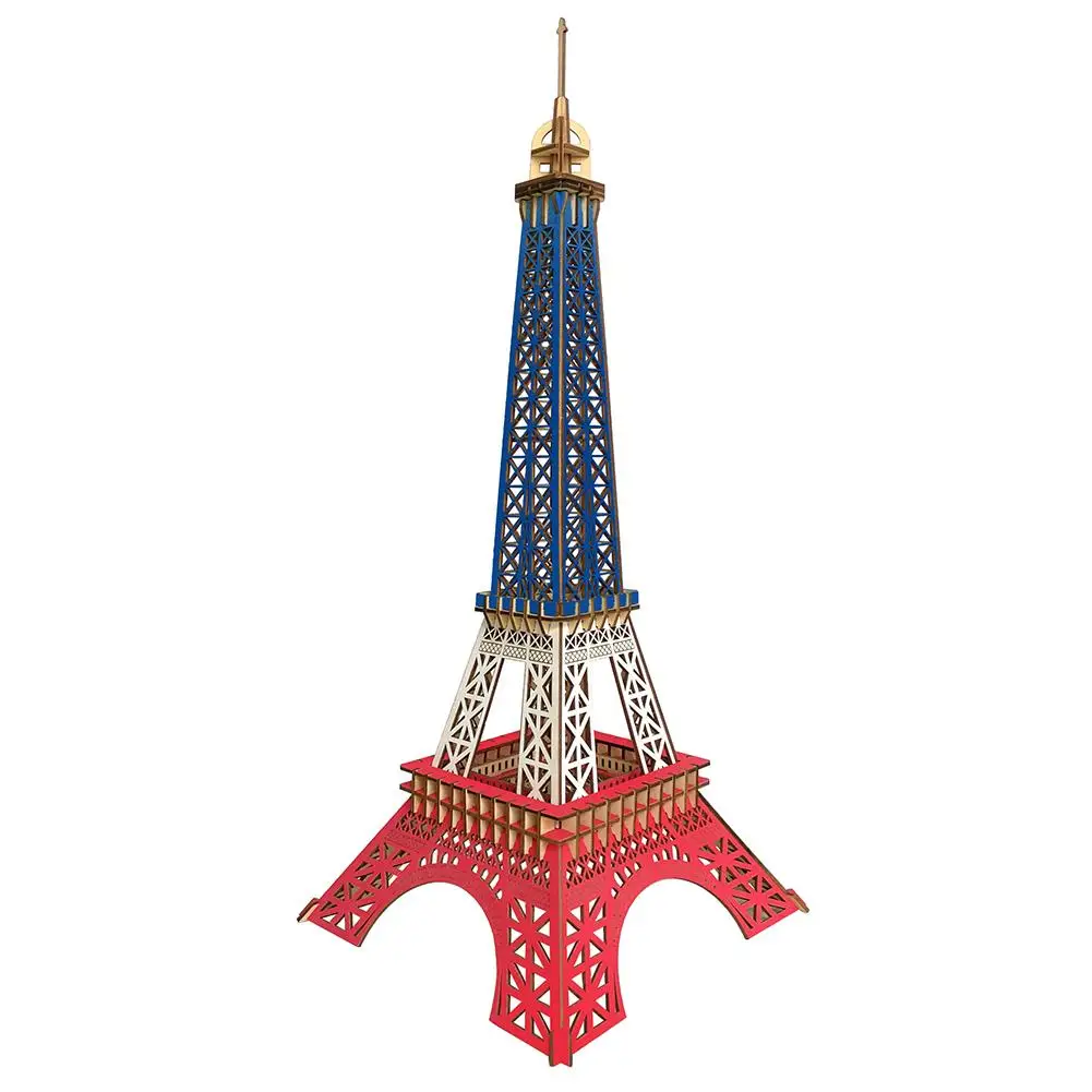 Высокая имитация Деревянные 3D красочные Эйфелева башня DIY Assemly пазлы-самоделки модель игрушка для раннего развития отрезная игрушка