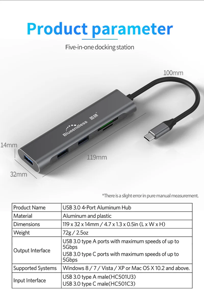 Для Macbook для huawei для XiaoMi для DELL lenovo док-станция 5/7/9 в 1 Тип ноутбук тип-c док-станция USB 3,0 HDMI TF usb-хаб