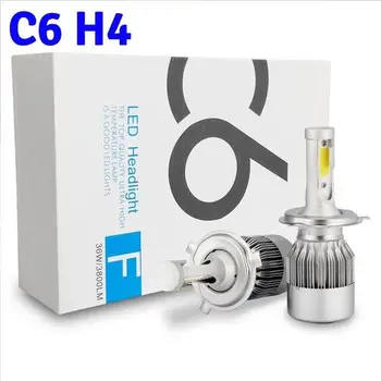 

2pcs COB H4 12v LED 3800-7600 LM Universal for Cars Trucks Headlight Conversion Kit Hi/Lo Beam Bulb 6000K Replacement Bulb