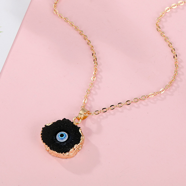 Turkish Evil Eye Pendant Choker Necklace Lucky Blue Evil Eyes Clavicle Chain Necklace Party Jewelry For Women Girls Gift