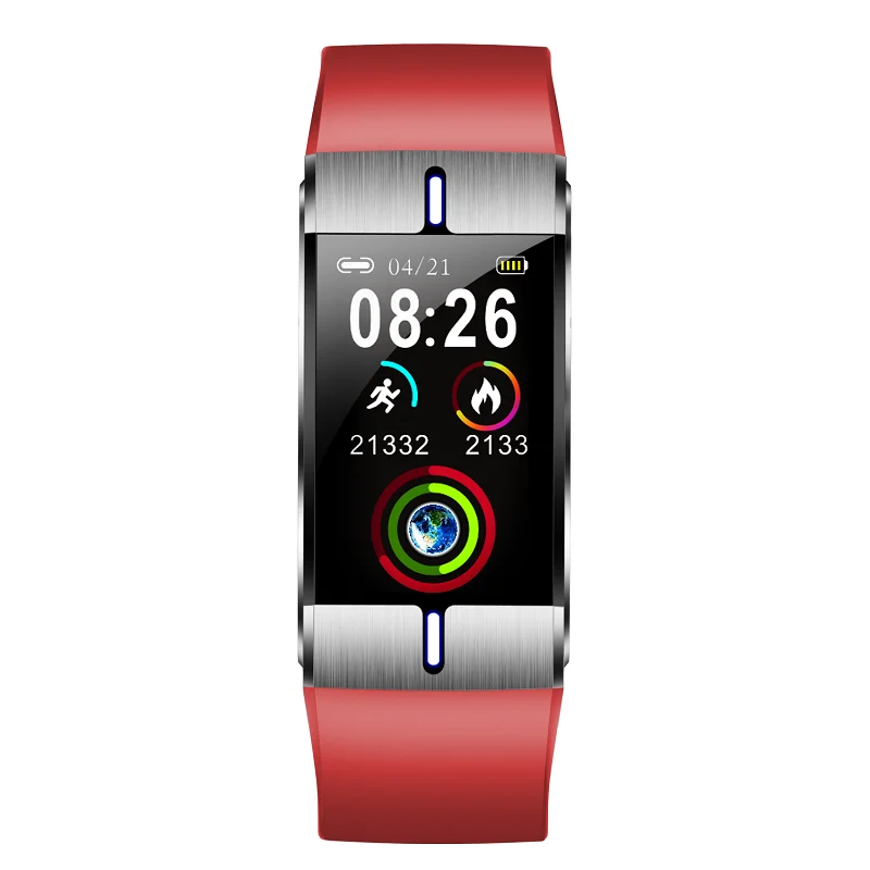 Red SULEIYI BM08 Браслет Смарт часы браслет Горячая Мода умные часы унисекс Bluetooth умный Браслет Полный сенсорный reloj inteligente - Цвет: Red