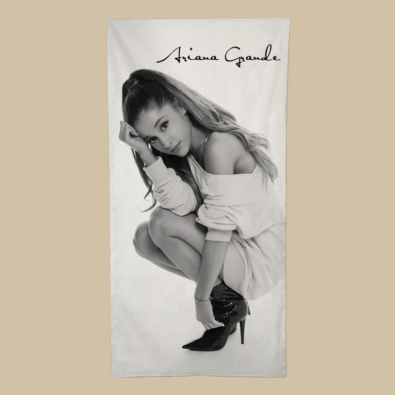 Cool Ariana Grande Signature Beach Bath Towel Microfiber Pool Face Sport Towels for Gym Great Custom Fan Gift 140 | Дом и сад