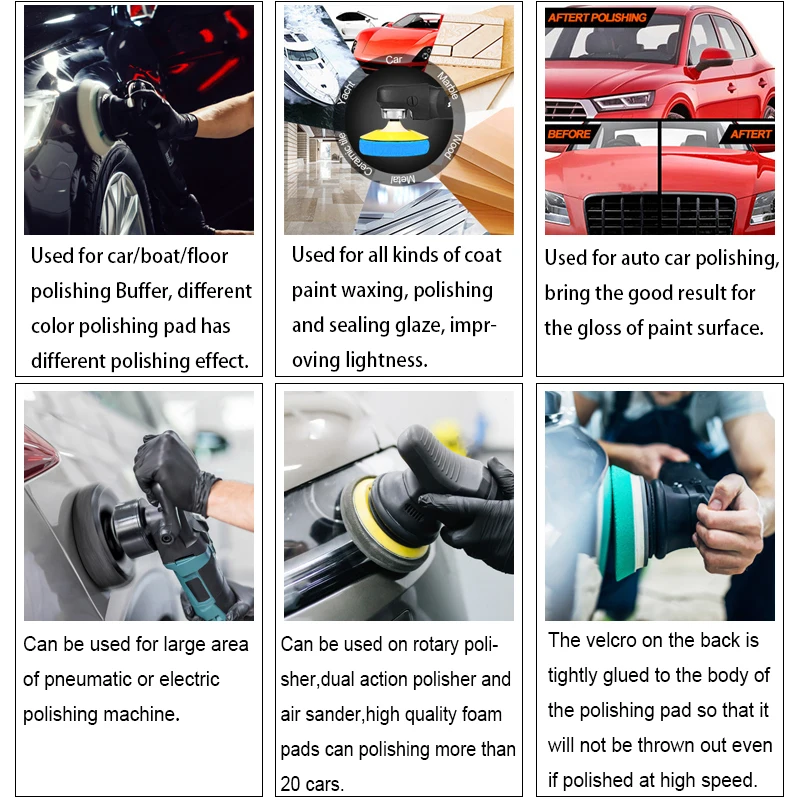 6 Tamponi In Microfibra Per Auto - Diametro 13 Cm - Con Tasca Per Dita - Per Cera, Lucidatura E Pulizia Dettagli - Foto 10