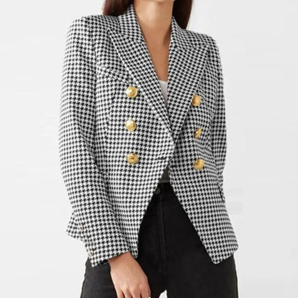 Новинка 2019 Осенний однотонный кардиган блейзеры для женщин модные двубортные