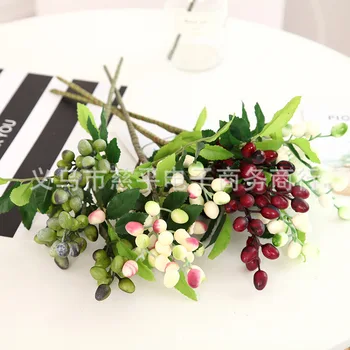 

Artificial Berries Olive Fruit Beans Branch Christmas Artificial Flower Wedding Flower Silk Flower Home Decoration Tracery Wall