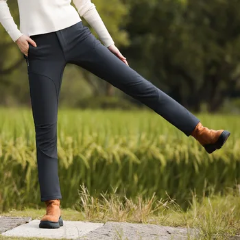 

Outdoor Trousers Women's Winter Brushed and Thick Mountain Climbing Soft Pants Windproof Waterproof Cold Warm Ski Pants Slim Fit