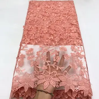 

New African Lace Fabric 2019 Embroidered Nigerian Laces Fabric Bridal High end French Tulle Lace Fabric For Wedding Party Dress