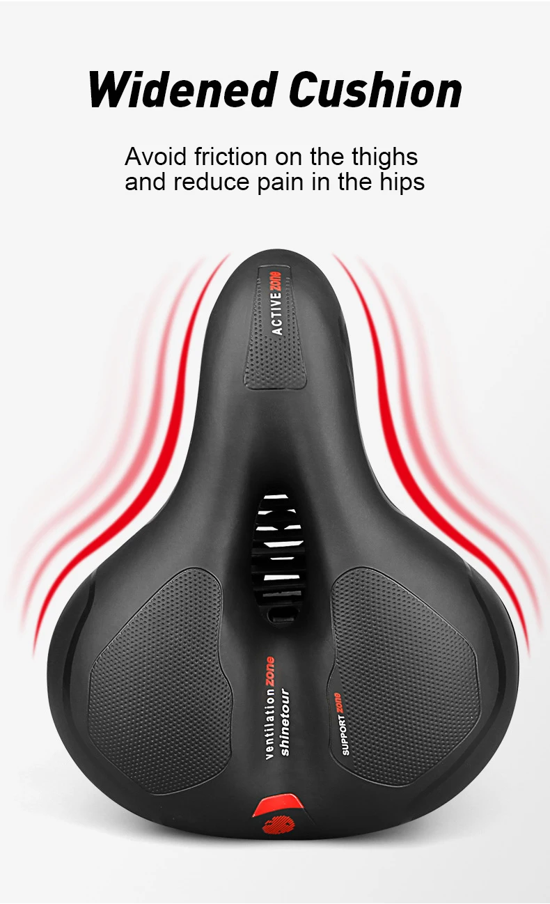 Bicycle Seat Saddle Shock Absorption Comfortable Hollow Design Bicycle Seat Cushion Waterproof Cycling Bike Saddle Seat