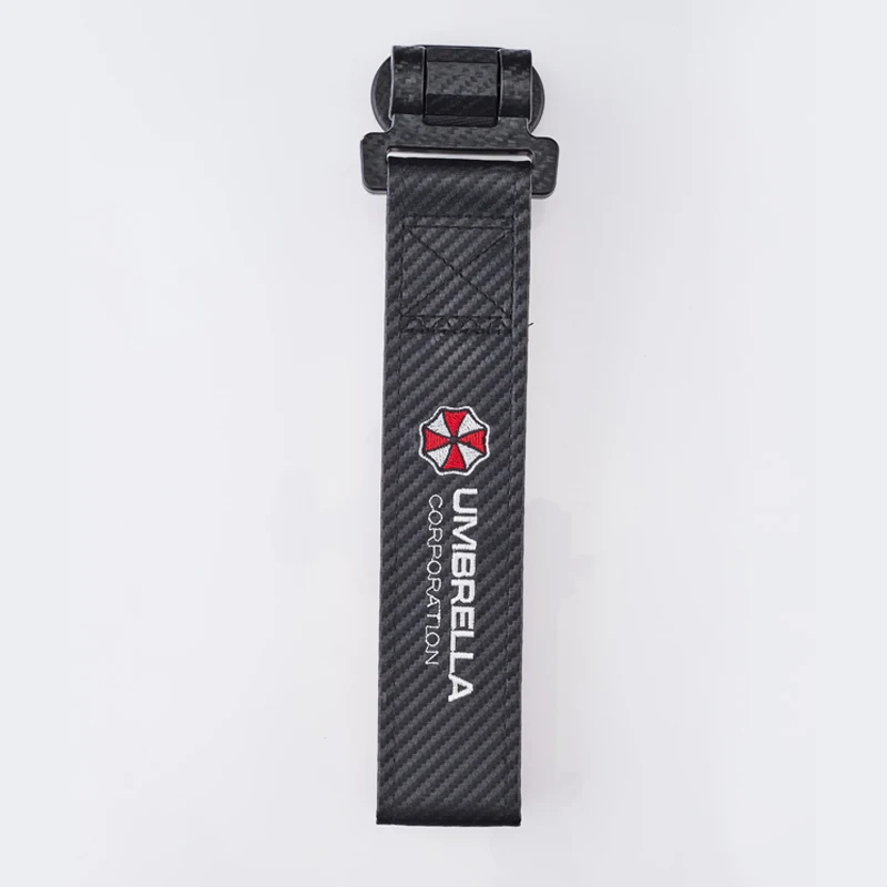 Для Abarth 595 alfa romeo Momo Jeep Wrangler зонтик логотип буксировочный трос Универсальный углеродный материал бампер прицепа ремень для прицепа - Название цвета: Umbrella