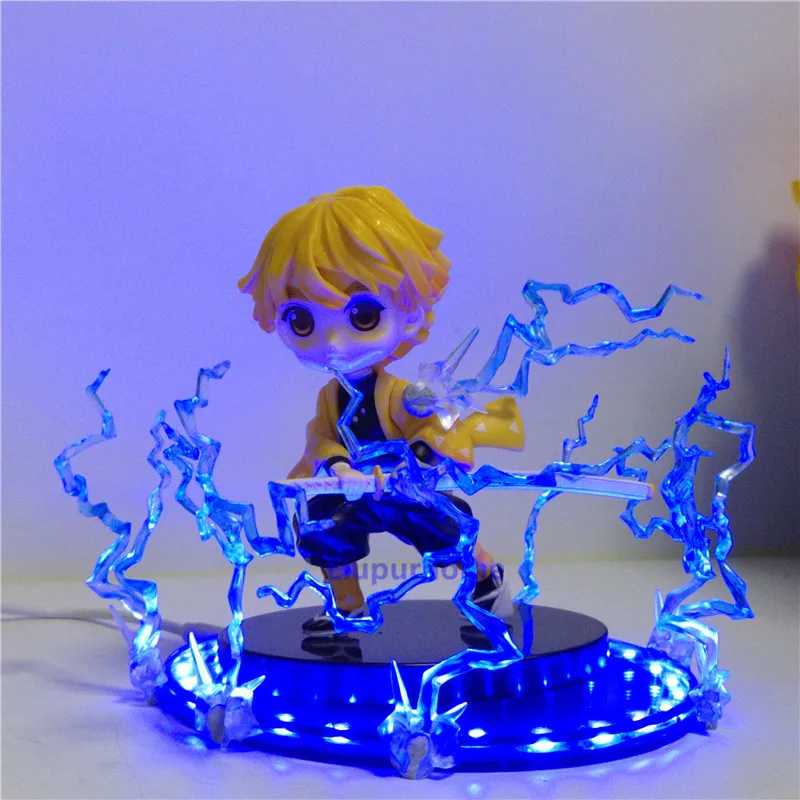 Фигурки убийцы демона агатсума зенитсу Thunderclap и Flash Led DIY ночной Светильник Kimetsu no Yaiba домашний декоративный светильник куклы подарок - Испускаемый цвет: blue