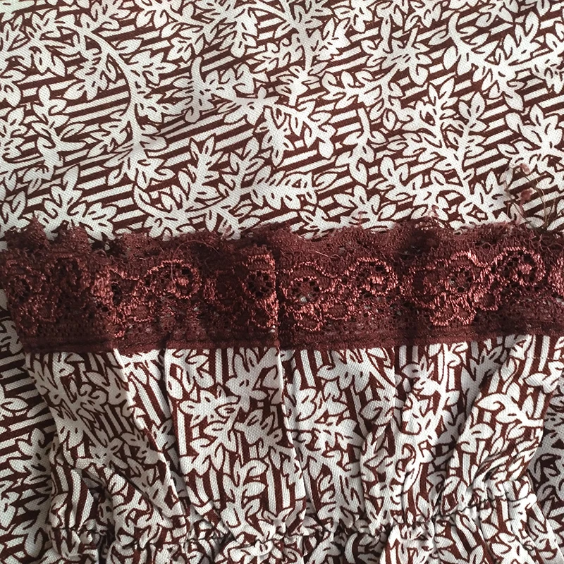 Африканские Дашики Dashikiage с длинным рукавом Аппликации коричневые 100% хлопковые