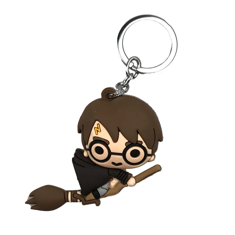 Harri Potter Q версия брелок Гермиона Рон Добби Волдеморт брелок Мягкая Подвеска из ПВХ Брелок фигурка игрушки - Цвет: c