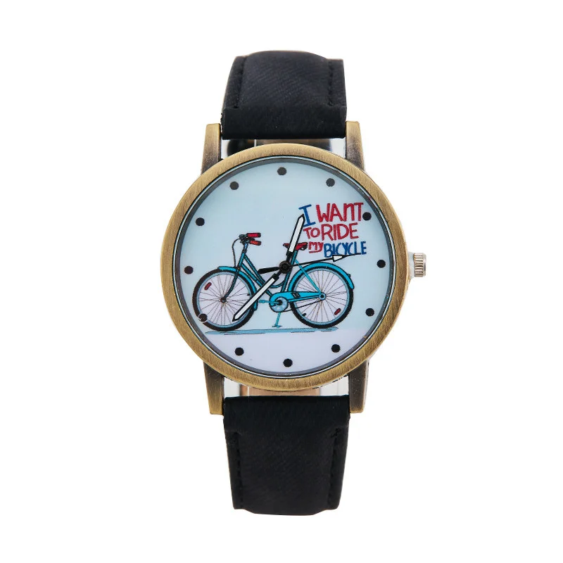 

Hot Fashion Lovely Teenage Girl Brand Watch Women printing Dial Watch Clock Dress Temperament Quartz Wrist Watch Relogio