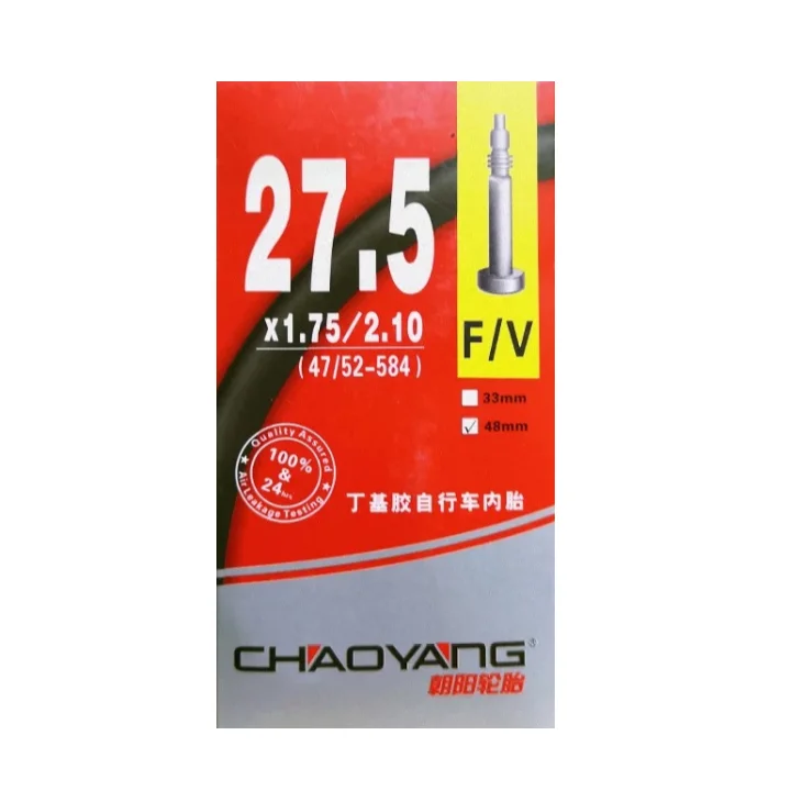 27.5x1.75-2.1 FV48mm Прочный Американский французский к клапану Шредера для велосипела шин горный 26/27. 5/29 дюймов велосипед Цикл внутренняя резиновая трубка шины 1,95-2,125 AV FV - Цвет: 27.5x1.75-2.1 FV48mm