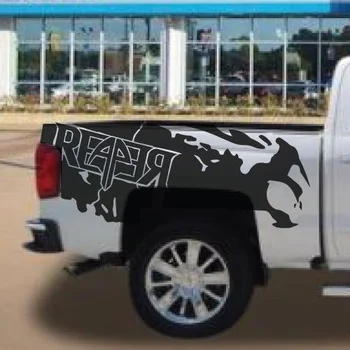 

For 3xChevrolet Reaper Side Splash Bed & Windshield Logo Truck Vinyl Decal Graphic