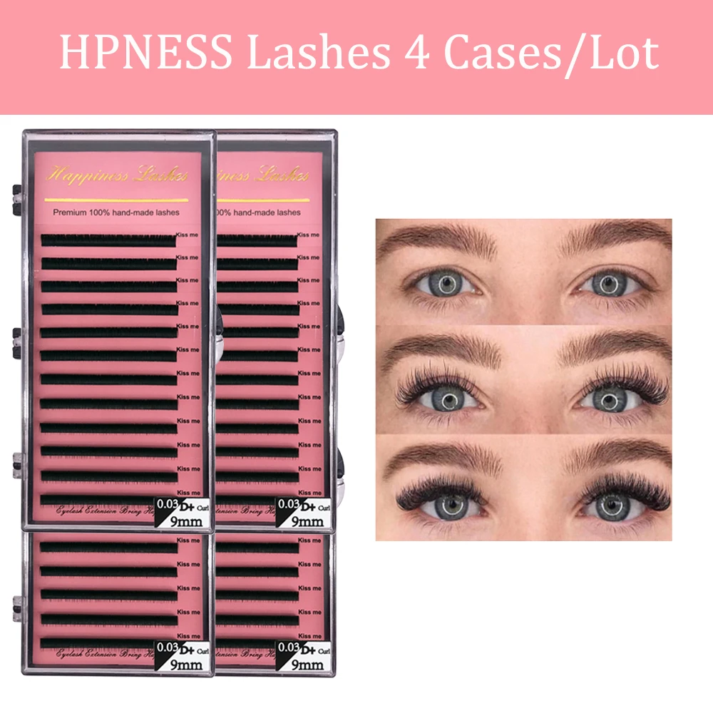 omfatte Ryd op Landsdækkende Premium Classic Eye Lashes 4 Cases/lot Long Soft Natural Individual Black  Matte Mink Silk Eyelash Extension Makeup For Salon - False Eyelashes -  AliExpress