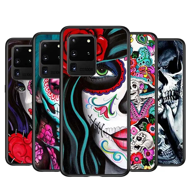 Чехол для телефона Catrinas and skull Samsung M02 M31 S M60S M40 M30 M21 M20 M10 M62 M12 F52 Note 20 Ultra 10 Pro Plus 8 9 |