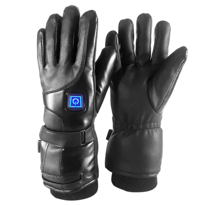 Перчатки из искусственной кожи с электрическим подогревом зимние теплые с аккумулятором для мотоцикла G66