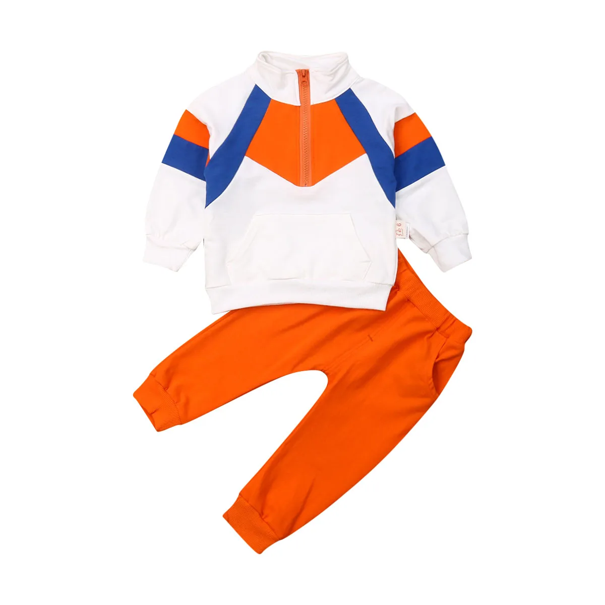 

2PCS Baby Kids Boys Girl Autumn Clothes Set Zipped Jacket Coat Tops Pants Outfits Tracksuit Unisex Toddler Baby Clothes 0-4Y