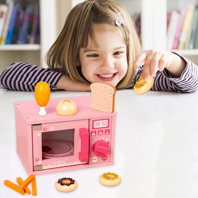 Pretend Play House Oven Pizza Toy Wooden Simulation Kitchen Children Learn  Early Education Toy Gift - AliExpress