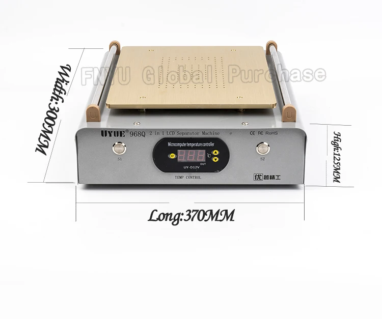 Стекло lcd сенсорный экран Сепаратор UYUE 968Q Встроенный вакуумный насос максимум 14 дюймов мобильный телефон разборка и техническое обслуживание инструменты