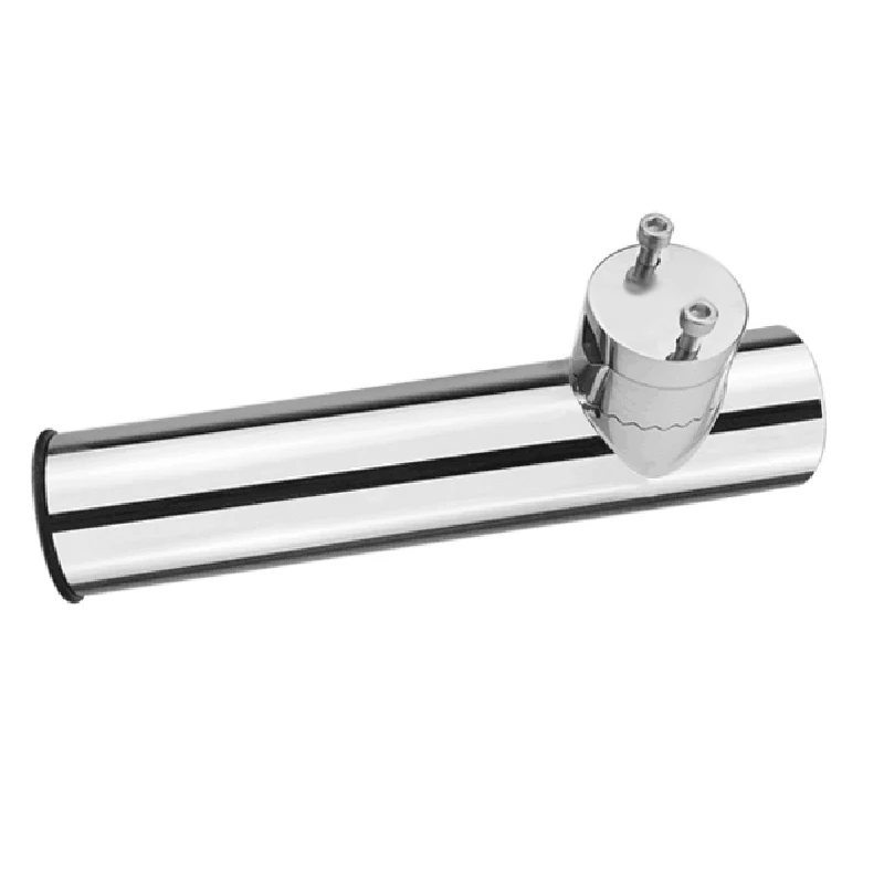 

TOP!-2Pcs Boat Stainless Steel Clamp On Fishing Rod Holder Rails Tube