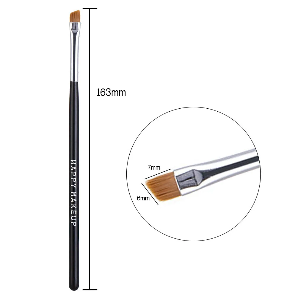 5Pcs Professional Black Eyebrow Inclined Flat Angled Brush Makeup Tool Wooden Pole Eyeliner Eyeshadow Eye Brow Women Cosmetic