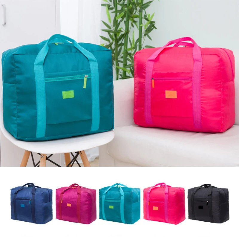 

2019 New Men Women Nylon Hand Luggage Foldable Waterproof Travel Bag Compression Packing Cubes Large Capacity Luggage Bag