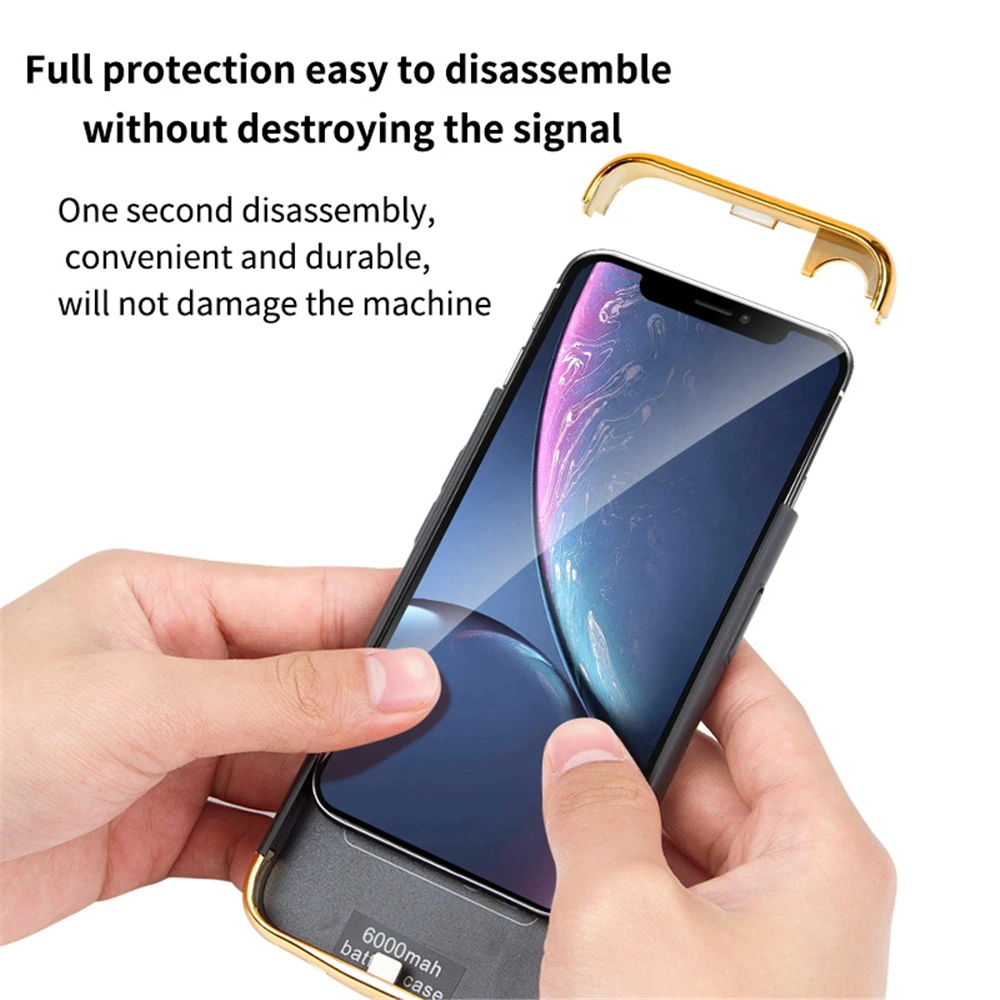 Чехол с аккумулятором для iPhone 11 Pro Max 5500/6000 мАч чехол внешним зарядным