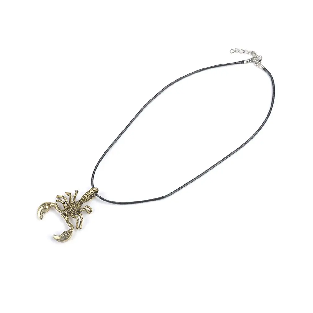 Ретро Мужские насекомые Кулон Колье с кулоном в виде скорпиона