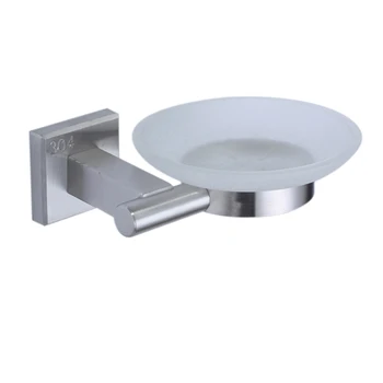 

Soap Dishes Wall-Mounted Soap Box Soap Basket Holders with Glass Bathroom Accessories Stainless Steel Soap Case