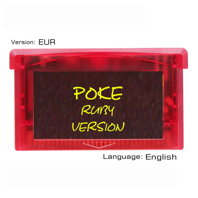 Poke Ruby версия 32 бит видеоигры картридж консольная карта EUR версия Язык Английский