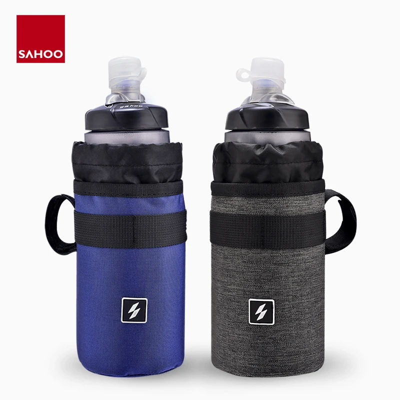 Sahoo Winter Bicycle Water Bottle Insulated Bag Carrier Pouch Portable Cycling Handlebar Kettle Bag Bike Handlebar Stem Bag