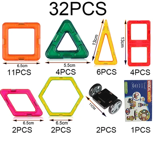 Большой размер, магнитные шарики, конструктор, набор для строительства, игрушки, кирпичи, модель, Развивающие игрушки для детей, игрушки для детей - Цвет: Светло-желтый