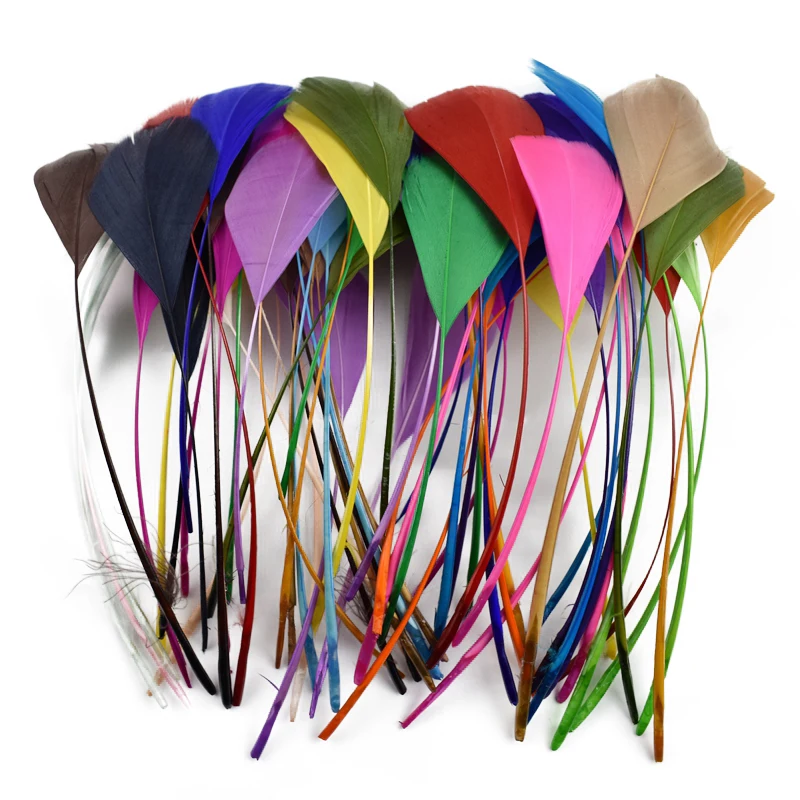 Description Picture 5 of item20pcs/lot Colored Goose Feather Decoration Black Geese Goose Feathers DIY Jewelry Party Handicraft Accessories Decor for Clothes