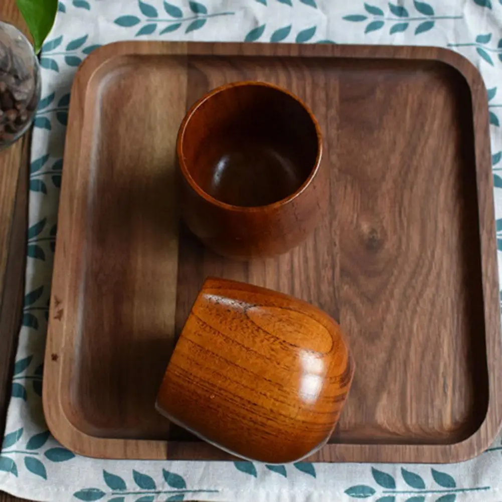 Tea cup 180ml Home Japanese Style Natural Wood Tea Cups Water Cup Wood Round Tea Cups Green Natural Pure Handmade Yerba Mate Cup Mug