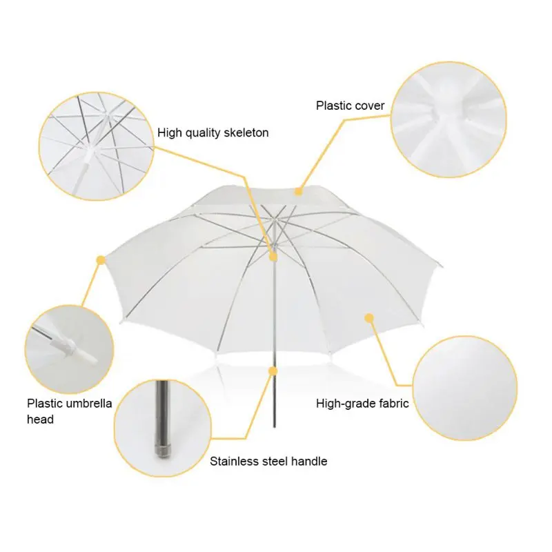 Диаметр вспышки зонтик-рассеиватель складной портативный Крытый Открытый фотографии софтбокс Отражатель черный и белый 33 дюймов