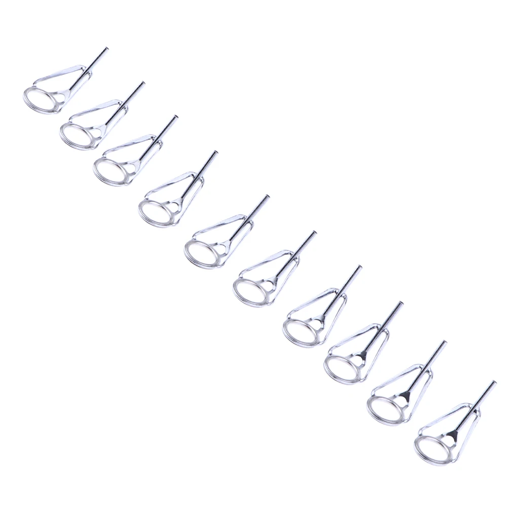 10x Fishing Rod Tip Top Guides Repair Kit DIY Pole Eye Ring Inner Dia 1.2mm 10x Fishing Rod Tip Top Guides Repair Kit DIY Pole Eye Ring Inner Dia 1.2mm