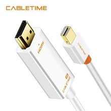 Кабель Cabletime Mini Displayport 1,2 Кабель DP-HDMI Thunderbolt to HDMI кабель адаптер 4K* 2K HDMI DisplayPort кабель 1080P для ТВ N043