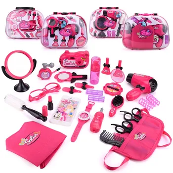 

4 styles Princess Girls Simulation Dressing Table Makeup Toy Cosmetics Party Performances Dressing Box Children Christmas gift
